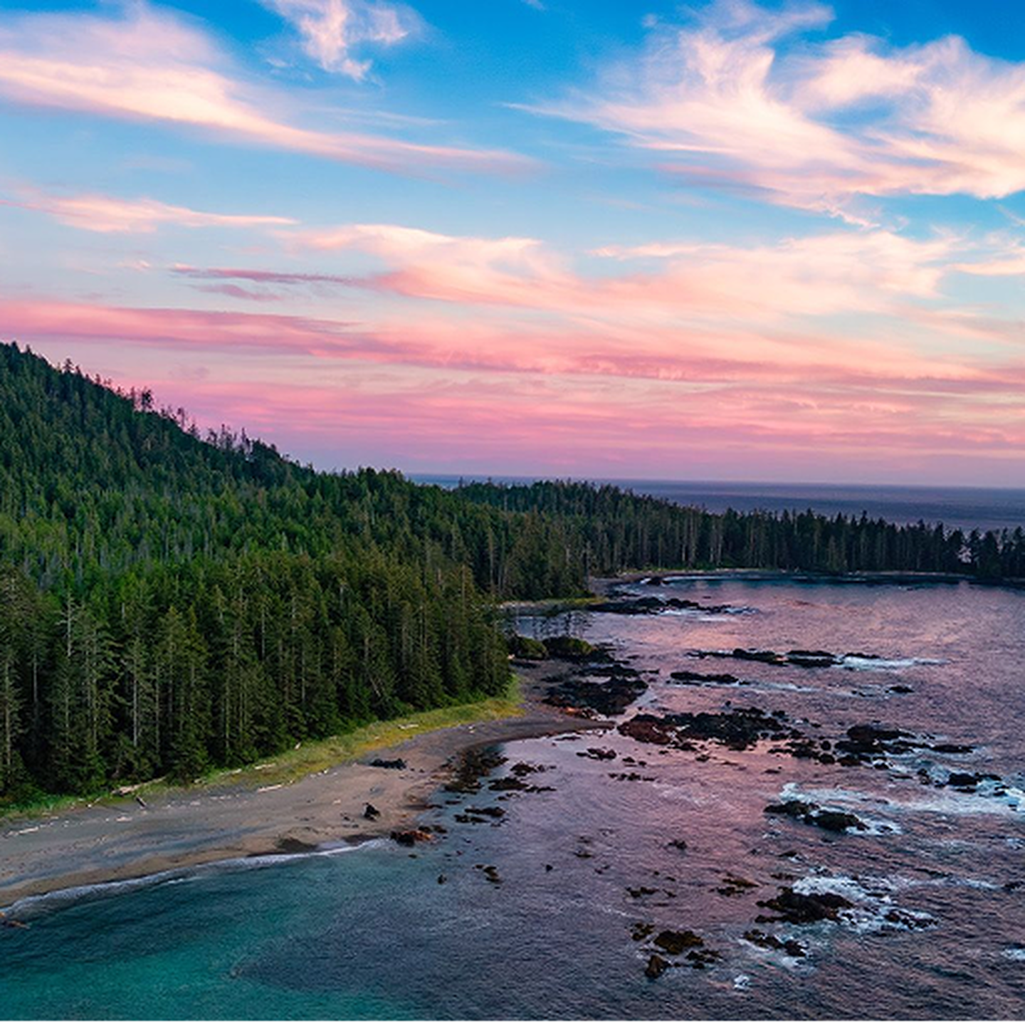 A west coast ocean sunset